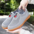 Damen Komfortable Slip-On Sneakers mit atmungsaktivem Obermaterial und rutschfester Sohle R&B