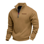 Herren modischer Kapuzenpullover mit halbem Reißverschluss und hochwertigen Details R&B