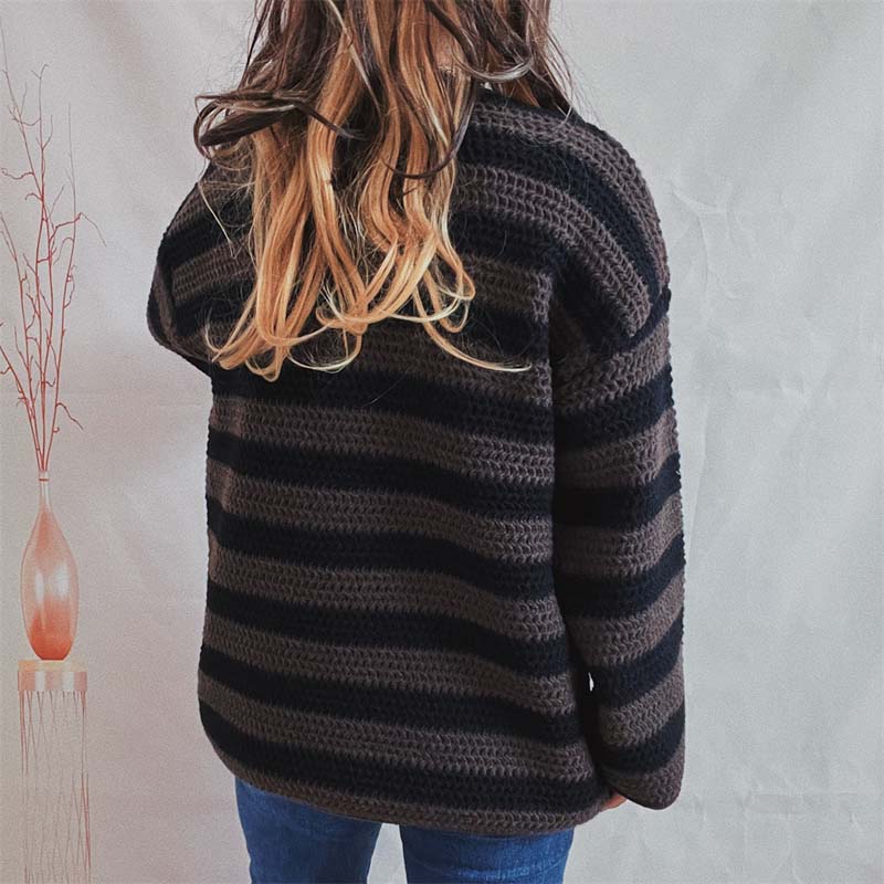 R&B | Gestreifter Strickpullover Mit Sanften Farben
