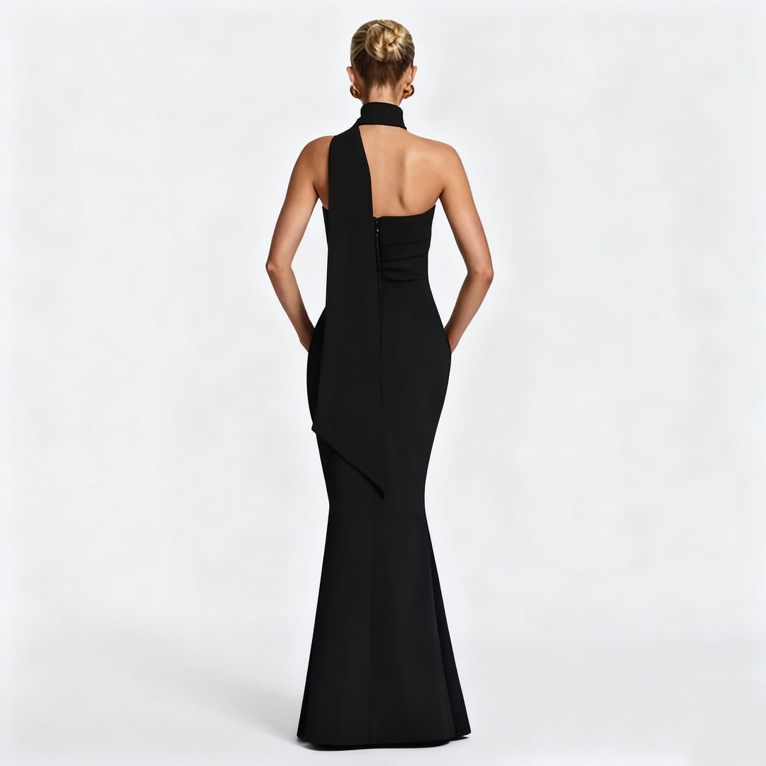 Damen Abendkleid mit eleganter Schleppe R&B