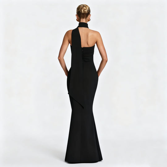 Damen Abendkleid mit eleganter Schleppe R&B