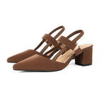 Damen Slingback-Pumps mit elegantem Design und stabilen Blockabsätzen R&B