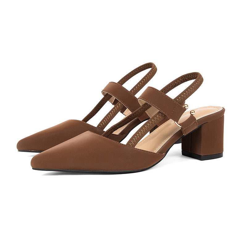 Damen Slingback-Pumps mit elegantem Design und stabilen Blockabsätzen R&B