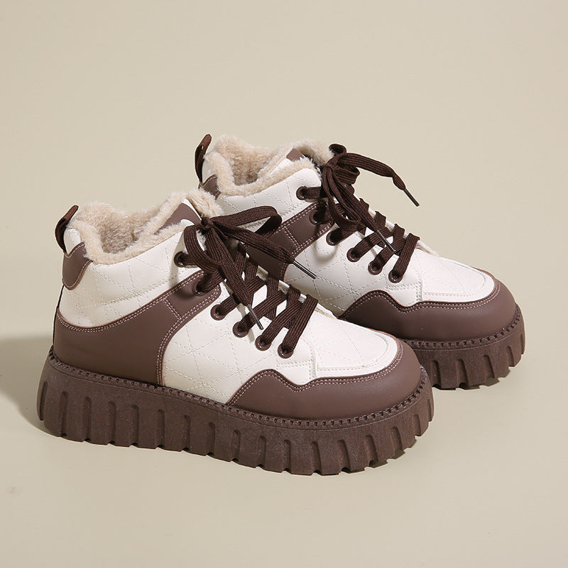 Damen High-Top Sneakers mit kuscheligem Innenfutter und rutschfester Sohle R&B