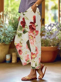 Damen Blumige Freizeithose R&B