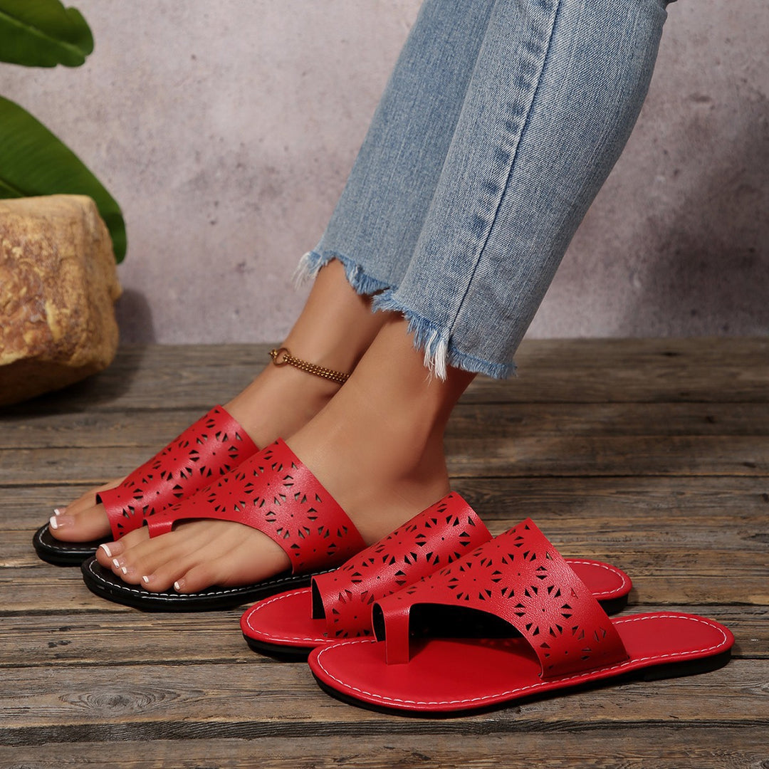 Damen Offene Sandalen mit feinem Cut-Out Design und gepolstertem Fußbett R&B