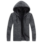 Herren bequeme Fleece-Jacke mit Kapuze und weichem Innenfutter R&B