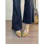 Damen elegante spitze Mary Jane Schuhe mit Riemen R&B