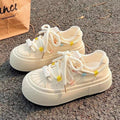Damen Sportliche Plateau-Sneaker mit farbenfrohen Akzenten und robustem Obermaterial