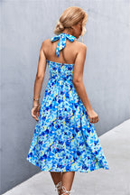 Damen Sommerkleid mit schulterfreier Passform und floralem Design R&B