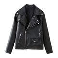 Damen Kunstleder Bikerjacke R&B