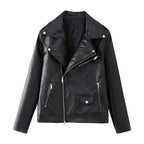 Damen Kunstleder Bikerjacke R&B