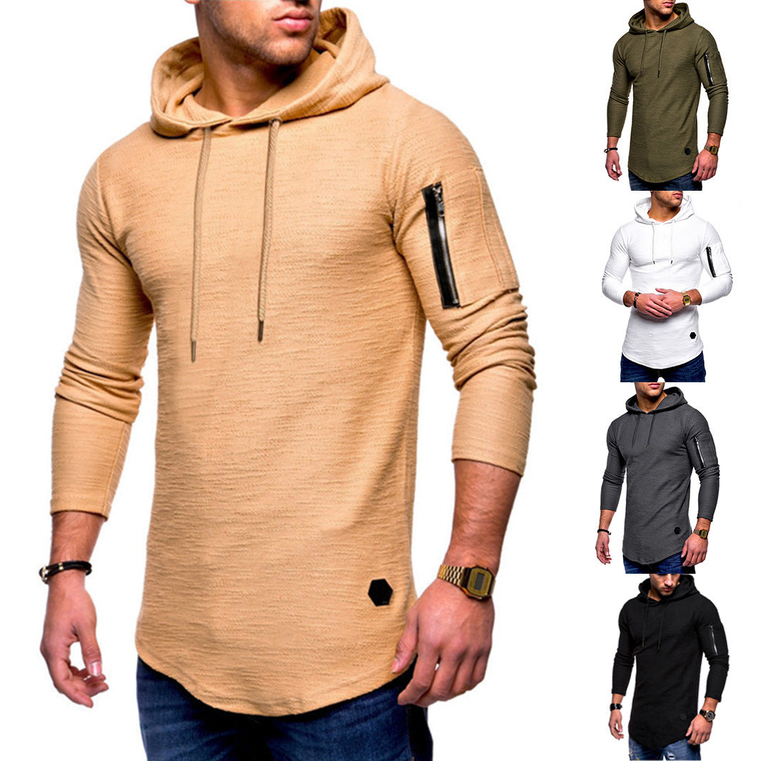 Herren Hoodie mit modernem Reißverschluss R&B