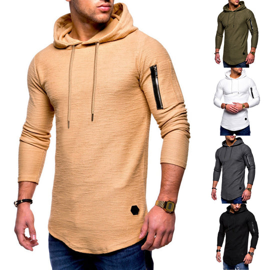 Herren Hoodie mit modernem Reißverschluss R&B