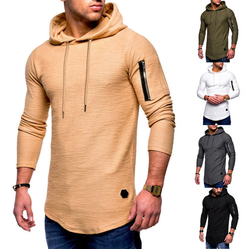 Herren Hoodie mit modernem Reißverschluss R&B