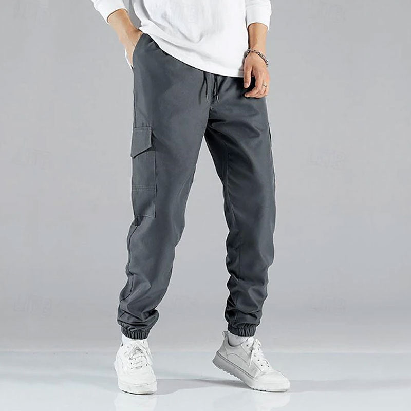 Herren Cargo-Hose mit elastischem Bund und multifunktionalen Taschen R&B
