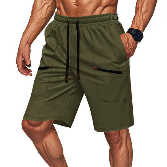 Herren Sportliche Shorts mit vielseitigen Taschen und elastischem Bund R&B