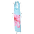 Damen Asymmetrisches Maxikleid mit floralem Druck R&B