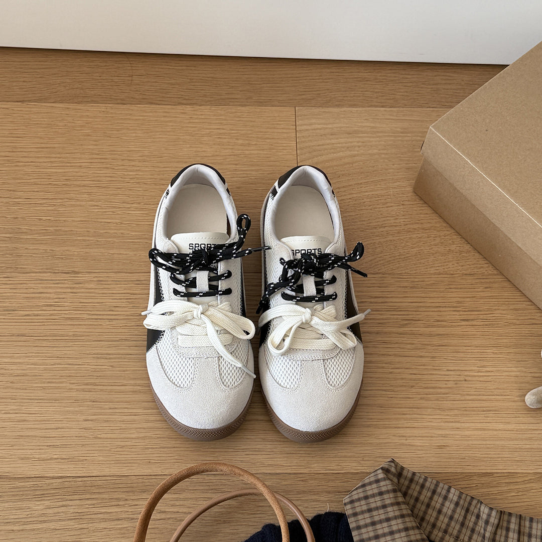 Damen Sportliche Sneakers mit atmungsaktivem Mesh-Obermaterial und robustem Gummiboden R&B