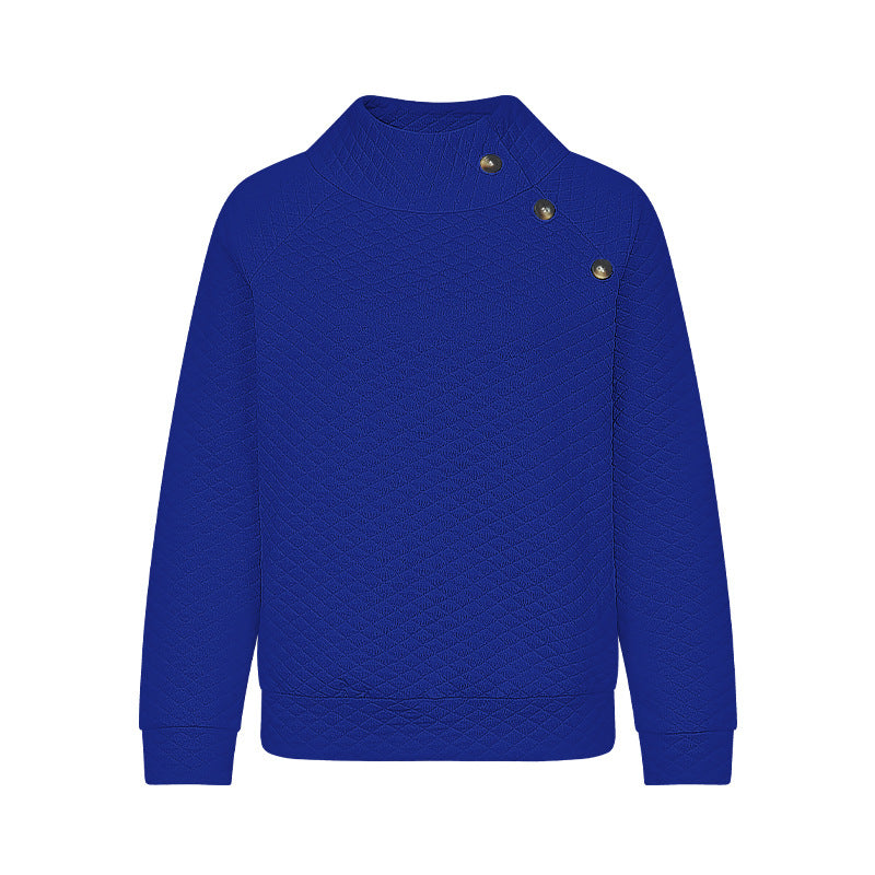 Damen Stepp-Pullover im modernen Schnitt mit Knopfdetails R&B