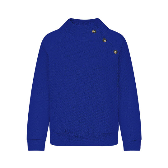 Damen Stepp-Pullover im modernen Schnitt mit Knopfdetails R&B