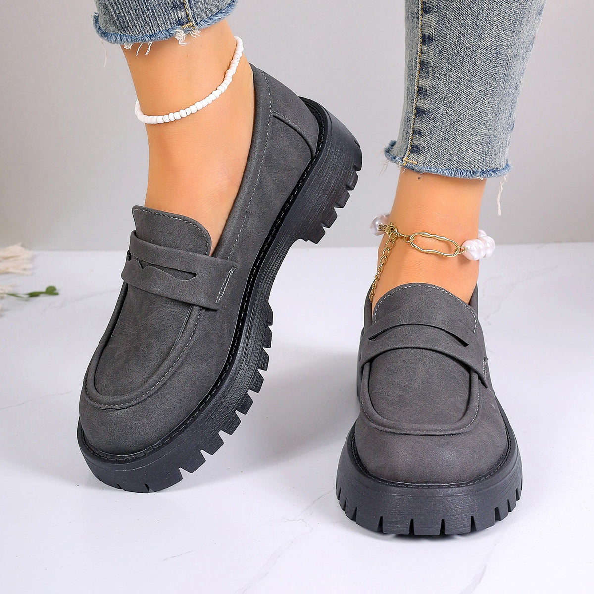 Damen Mokassins mit rutschfester Profilsohle und modischer Applikation R&B