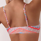 Damen Zweiteiliges Bikini-Set mit floralem Muster und dekorativen Details R&B