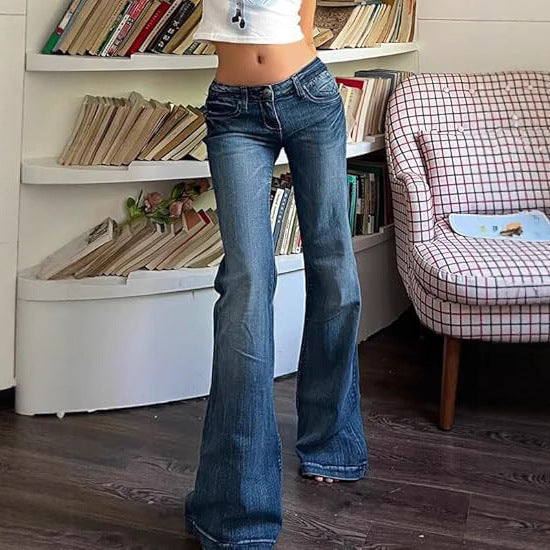 Damen Bootcut-Jeans mit flexibler Passform und hohem Bund R&B