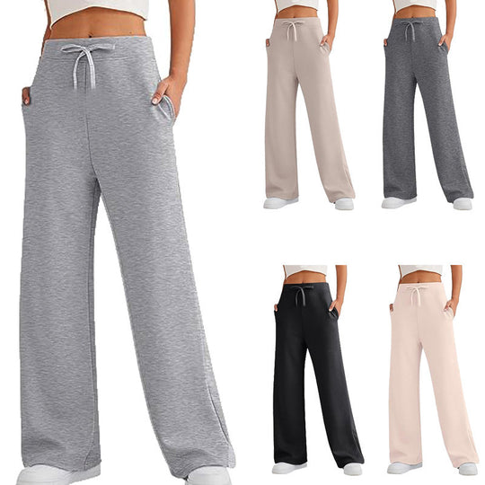 Damen Weite Freizeit-Hose mit elastischem Bund und praktischen Taschen R&B