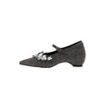 Damen Ballerina-Schuhe mit zartem Floraldetail und elegantem Riemchen