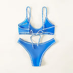 Damen Triangel-Bikini mit verspieltem Zickzack-Design R&B