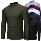 Herren Rollkragen Langarmshirt mit figurbetontem Schnitt und atmungsaktiver Stretch-Qualität R&B