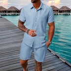 Herren Kurzarm-Shirt mit strukturiertem Design