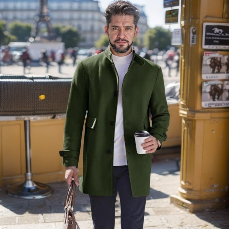 Herren modischer Freizeitmantel mit praktischen Taschen und elegantem Schnitt R&B