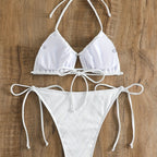Damen Triangel-Bikini mit raffiniertem Rüschendesign R&B
