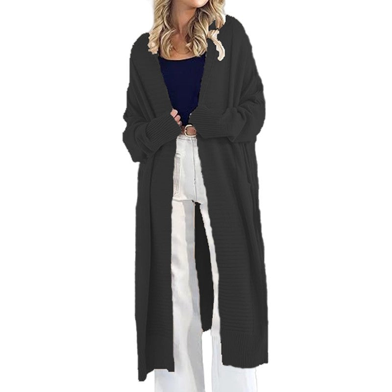 Damen leichter Strickmantel mit weit geschnittenen Ärmeln und praktischen Eingrifftaschen R&B
