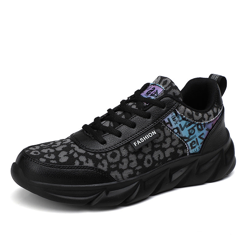 Damen Sportliche Sneaker mit trendigem Leopardenmuster und dämpfender Sohle R&B