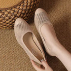 Damen Elegante und atmungsaktive Ballerinas mit Durchbrochenem Design