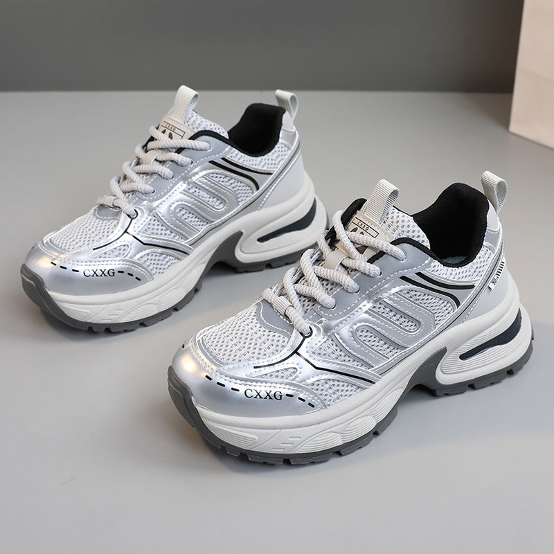 Damen sportliche Sneakers mit atmungsaktivem Obermaterial und stoßdämpfendem Design R&B