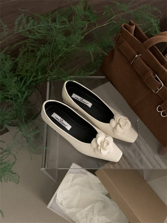 Damen Ballerina-Pumps mit dekorativem Blumendetail R&B