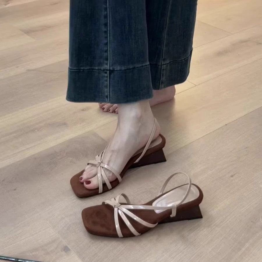 Damen Slingback-Pumps mit modischem Design und bequemer Wedge-Sohle R&B
