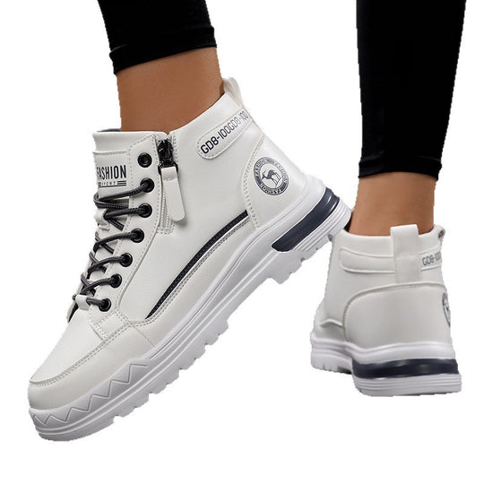 Damen modische High-Top Sneakers mit praktischer Schnürung R&B