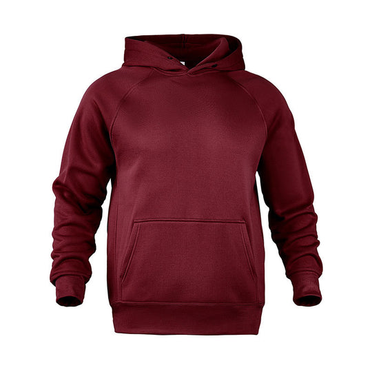Herren nan Sweatstoff Kapuzenpullover mit Raglanärmeln, Kängurutasche und verstärktem Saum R&B