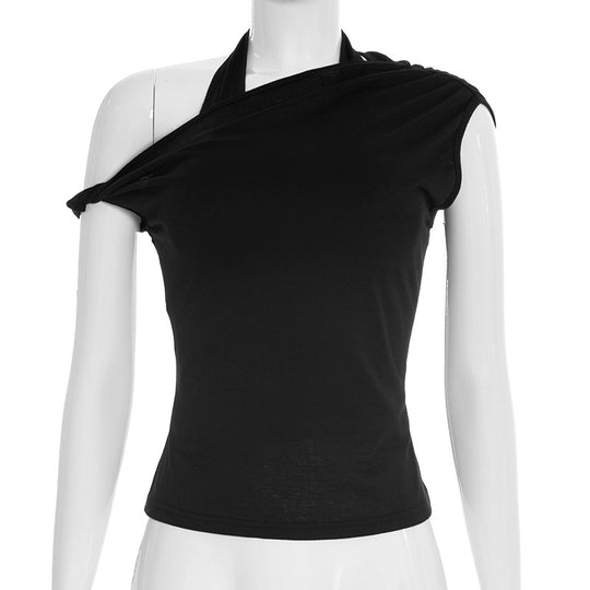 Damen asymmetrisches Trägershirt mit innovativem Schnitt und elegantem Design R&B