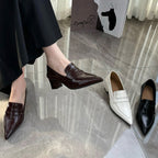 Damen elegante Slingback-Pumps mit spitz zulaufendem Design und dekorativem Riemen
