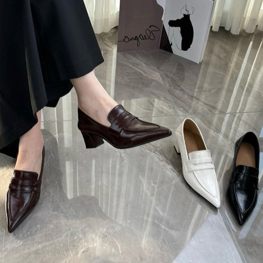 Damen elegante Slingback-Pumps mit spitz zulaufendem Design und dekorativem Riemen R&B