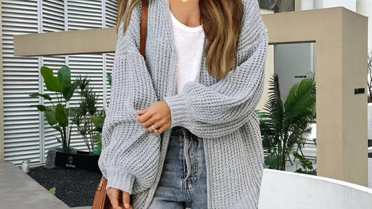 Damen Kuschelige Strickjacke R&B