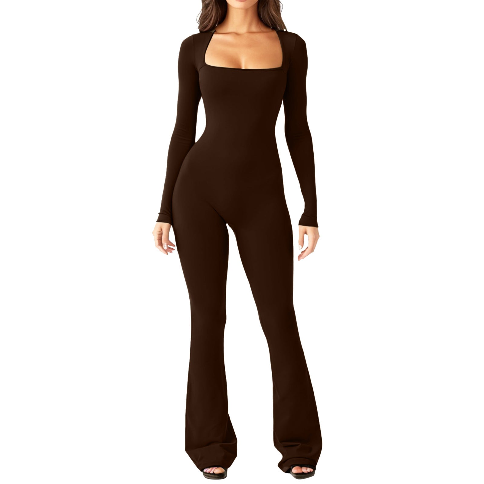 Damen Bodysuit mit weitem Bein und tiefem Dekolleté R&B