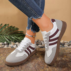 Damen sportliche Sneakers mit atmungsaktiver Oberflächenstruktur und rutschfester Laufsohle R&B