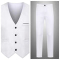 Herren nan elegante Satinweste mit V-Ausschnitt und schmal geschnittene Anzughose R&B